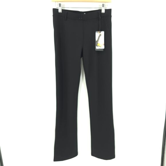 Betabrand Yoga Dress Pants Classic Straight Leg Black Pull-On Petite Small NWT - Picture 2 of 13